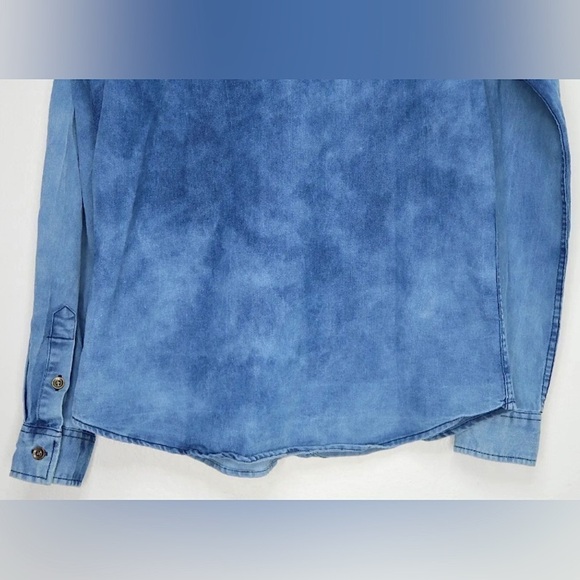 Airwalk Denim Button Up Collar Shirt Long Sleeves Faded Blue Men’s M Y2K EUC - Picture 6 of 7